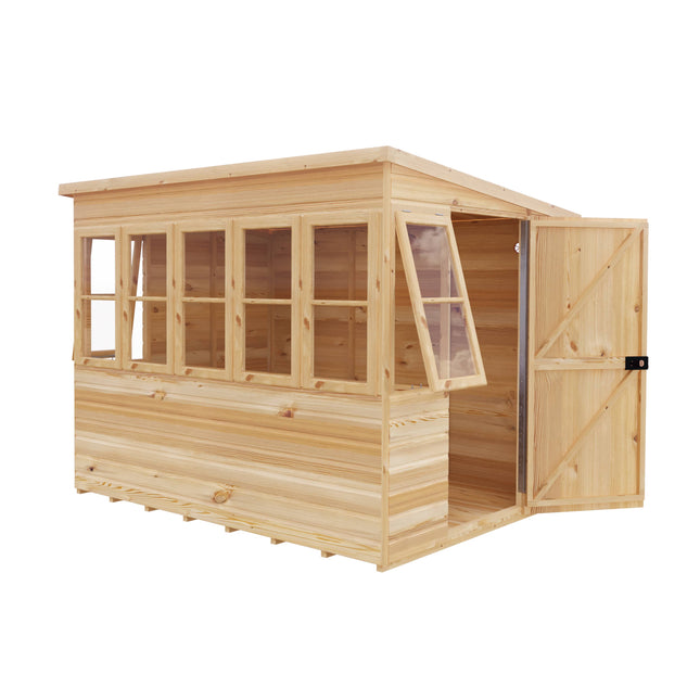 Shire Potting Sheds No Installation / Right-Hand Door Shire 8x6 Sun Pent Potting Shed SUNP0806DSL-1AA Shire 8x6 Sun Pent Potting Shed 5019804122004