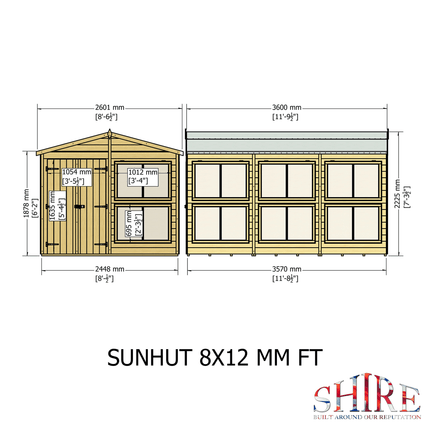 Shire Potting Sheds Shire Sun Hut 8 x 12 Potting Shed Shire Sun Hut 8 x 12 Potting Shed