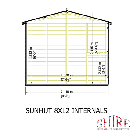 Shire Potting Sheds Shire Sun Hut 8 x 12 Potting Shed Shire Sun Hut 8 x 12 Potting Shed