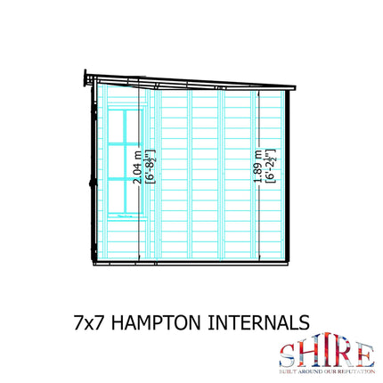Shire Summerhouse Shire Hampton 7x7 Corner Summerhouse