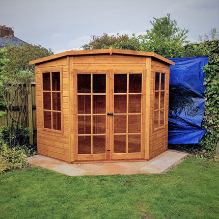 Shire Summerhouse Shire Hampton 7x7 Corner Summerhouse Shire Hampton 7x7 Corner Summerhouse