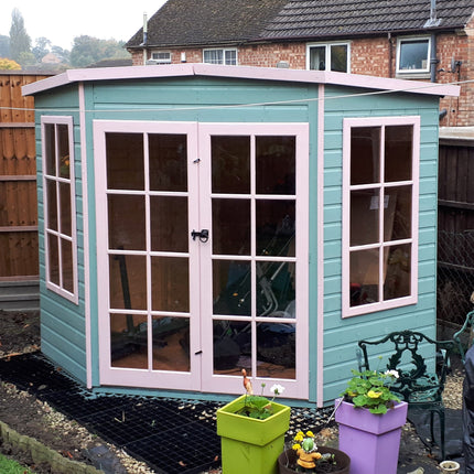 Shire Summerhouse Shire Hampton 7x7 Corner Summerhouse Shire Hampton 7x7 Corner Summerhouse