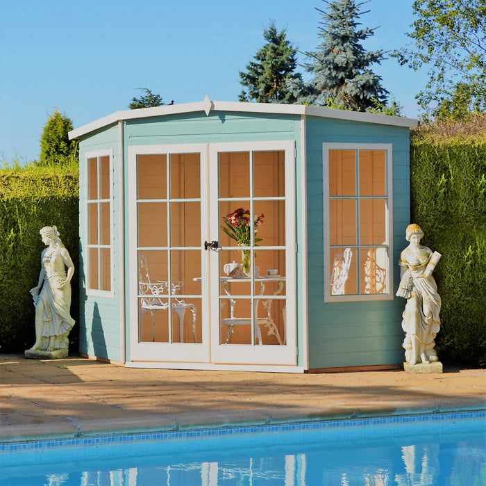 Shire Summerhouse Shire Hampton 7x7 Corner Summerhouse Shire Hampton 7x7 Corner Summerhouse