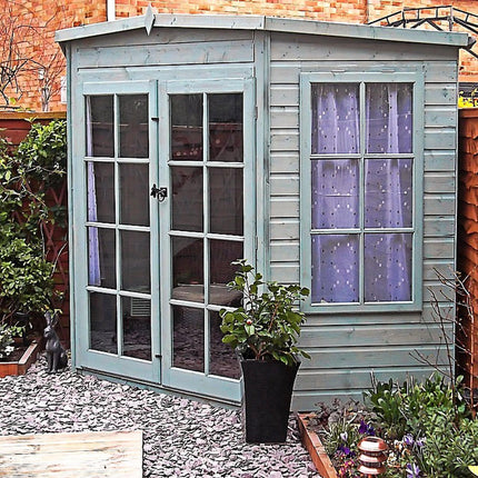 Shire Summerhouse Shire Hampton 7x7 Corner Summerhouse Shire Hampton 7x7 Corner Summerhouse