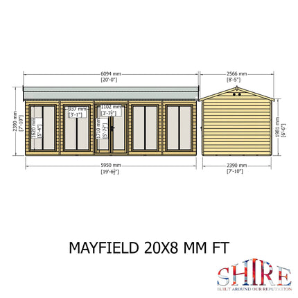 Shire Summerhouses Shire 20 x 8 Mayfield Summerhouse Shire 20 x 8 Mayfield Summerhouse