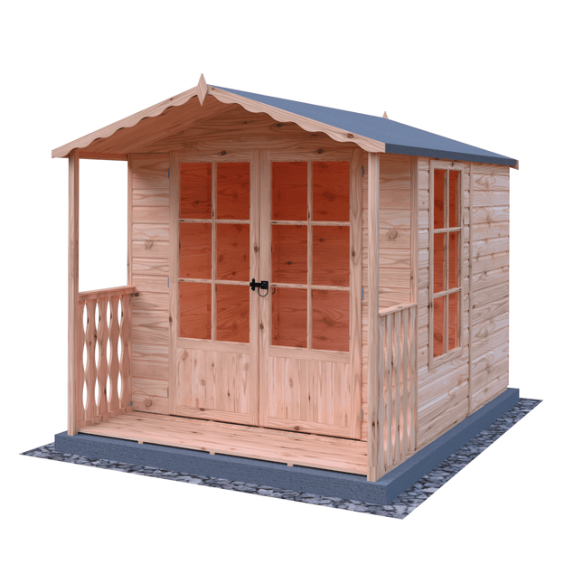 Shire Summerhouses Shire Buckingham 7 x 10 Wooden Summerhouse with Veranda Shire Buckingham 7 x 10 Wooden Summerhouse with Veranda