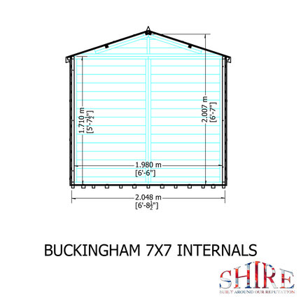 Shire Summerhouses Shire Buckingham 7 x 7 Wooden Summerhouse Shire Buckingham 7 x 7 Wooden Summerhouse