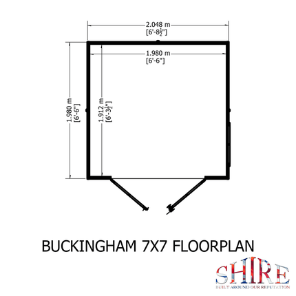 Shire Summerhouses Shire Buckingham 7 x 7 Wooden Summerhouse Shire Buckingham 7 x 7 Wooden Summerhouse