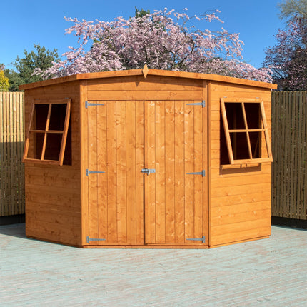 Shire Wooden Shed Shire 7 x 7 Shiplap Corner Shed Double Door Shire 7 x 7 Shiplap Corner Shed Double Door