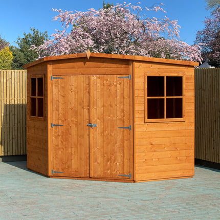 Shire Wooden Shed Shire 7 x 7 Shiplap Corner Shed Double Door Shire 7 x 7 Shiplap Corner Shed Double Door