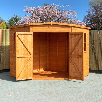 Shire Wooden Shed Shire 7 x 7 Shiplap Corner Shed Double Door Shire 7 x 7 Shiplap Corner Shed Double Door