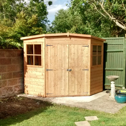Shire Wooden Shed Shire 7 x 7 Shiplap Corner Shed Double Door Shire 7 x 7 Shiplap Corner Shed Double Door