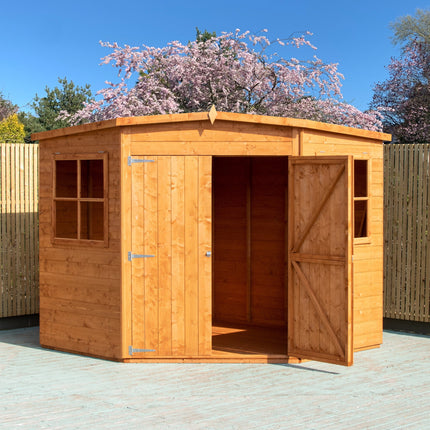 Shire Wooden Shed Shire 7 x 7 Shiplap Corner Shed Double Door Shire 7 x 7 Shiplap Corner Shed Double Door