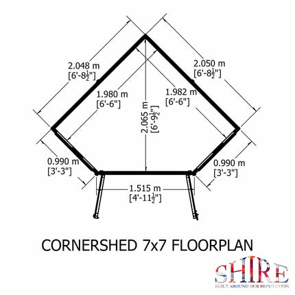Shire Wooden Shed Shire 7 x 7 Shiplap Corner Shed Double Door Shire 7 x 7 Shiplap Corner Shed Double Door