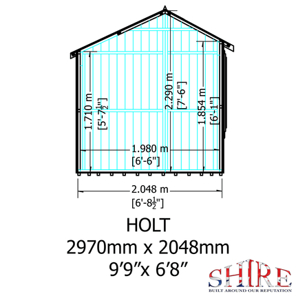 Shire Wooden Sheds Shire Holt 10 x 7 Tongue & Groove Reverse Apex Shed Shire Holt 10 x 7 Tongue & Groove Reverse Apex Shed