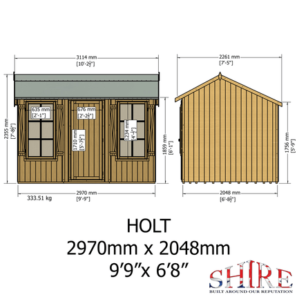 Shire Wooden Sheds Shire Holt 10 x 7 Tongue & Groove Reverse Apex Shed Shire Holt 10 x 7 Tongue & Groove Reverse Apex Shed