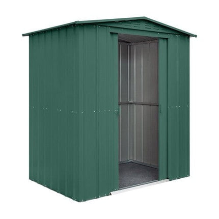 Store More 171cm / 144cm / 193cm Globel 6x5ft Apex Metal Garden Shed - Green LOTUS65 HG 5060311199614