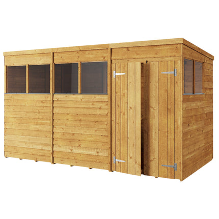 Store More 354cm / 184cm / 205cm Store More Overlap Pent Shed - 12x6 Windowed SM-OL-P-12x6W 5055280414332