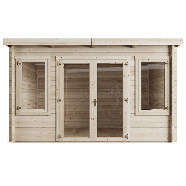 Store More 391cm / 331cm / 228cm Store More Ashley Pent Log Cabin Garden Room - 4.0m x 3.0m SM-Ashley-UT-4.0x3.0 5055280415742