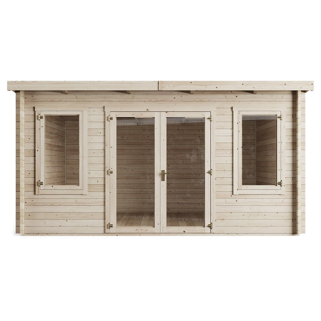 Store More 451cm / 332cm / 228cm Store More Ashley Pent Log Cabin Garden Room - 4.5m x 3.5m SM-Ashley-UT-4.5x3.5 5055280415759