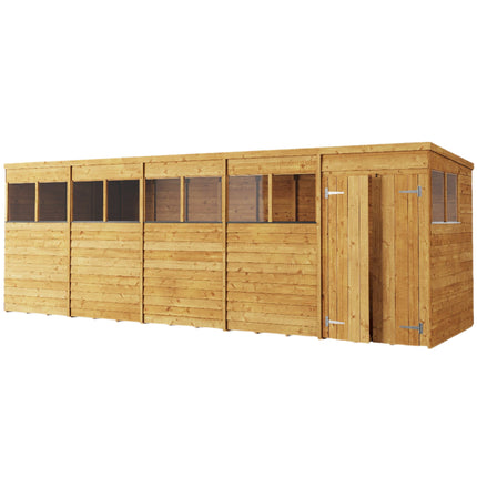Store More 588cm / 184cm / 205cm Store More Overlap Pent Shed - 20x6 Windowed SM-OL-P-20x6W 5055280414370