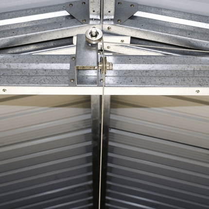 Store More Garages Sapphire 12x26ft Olympian Fronted Apex Metal Garage - Anthracite OLYMP1226 Sapphire 12x26ft Olympian Fronted Apex Metal Garage - Anthracite 5055280415995