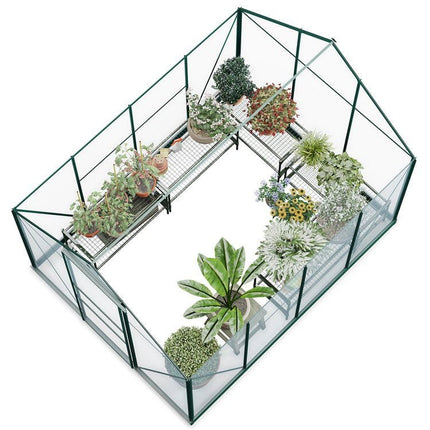 Store More Greenhouse Rosette Hobby 6x8 Greenhouse G1001F-C-Green 5055715914673