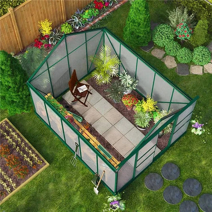Store More Greenhouses Harvester 8 x 12 Walk-In Aluminium Polycarbonate Greenhouse G1001C-Green Harvester 8 x 12 Walk-In Aluminium Polycarbonate Greenhouse 5055715914703
