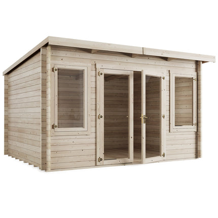 Store More Log Cabin Store More Ashley Pent Log Cabin Garden Room - 4x3m SM-Ashley-UT-4.0x3.0 5055280415742