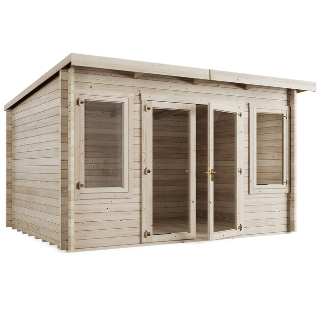 Store More Log Cabin Store More Ashley Pent Log Cabin Garden Room - 4x3m SM-Ashley-UT-4.0x3.0 5055280415742