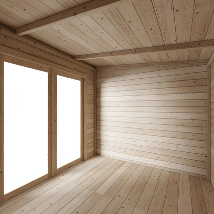 Store More Log Cabin Store More Darton 12ft x 8ft Pent Log Cabin with Side Store - Pressure Treated SM-Darton-PT-12x8 Store More Darton 12ft x 8ft Pent Log Cabin with Side Store - Pressure Treated 5055280412949