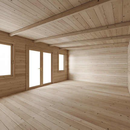 Store More Log Cabins Store More Ashley Pent Log Cabin Garden Room - 5.0m x 4.0m SM-Ashley-UT-5.0x4.0 Store More Ashley Pent Log Cabin Garden Room - 5.0m x 4.0m 5055280415766