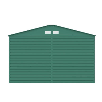 Store More Metal Shed Lotus Hypnos 11 x 10.5 ft Apex Metal Shed - Green LO-HYP-A1110-GR Lotus Hypnos 11 x 10.5 ft Apex Metal Shed - Green 5055280416756