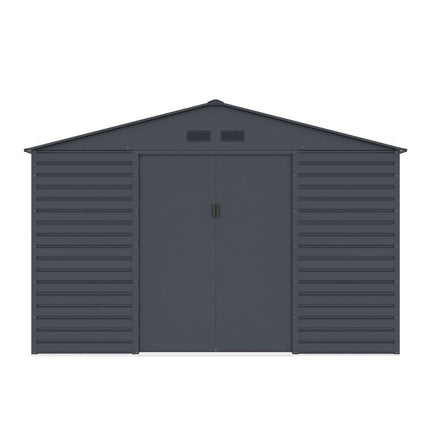 Store More Metal Shed Lotus Hypnos 11 x 10.5 ft Apex Metal Shed - Grey LO-HYP-A1110-G Lotus Hypnos 11 x 10.5 ft Apex Metal Shed - Grey 5055280416749