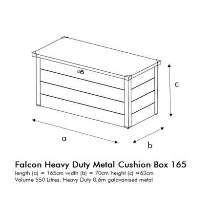 Store More Metal Storage Store More Falcon 500L Garden Storage Box - Dark Grey FALCON SB165 PB-BA3 5060311199652