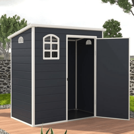 Store More Plastic Shed Store More Jasmine 6x3 Plastic Pent Shed with Foundation Kit JASMINE 6x3 PENT 5055280416039