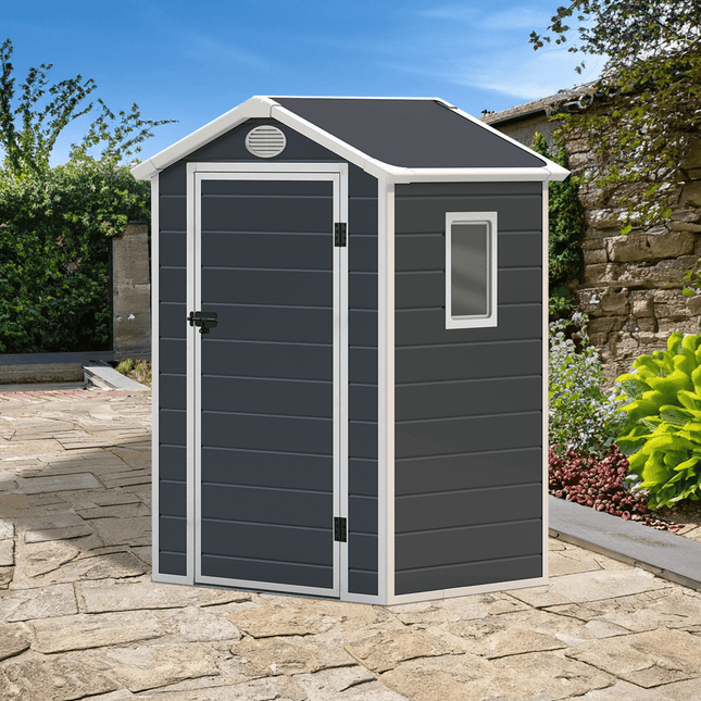 Store More Plastic Shed Store More Lotus Animus 4x3 Apex Plastic Shed 34403 5055280416527