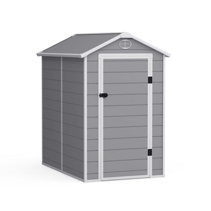Store More Plastic Shed Store More Lotus Animus Apex 4x6 Plastic Shed Light Grey 30018 5055280416510