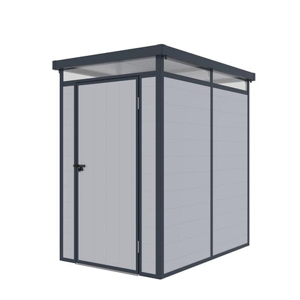 Store More Plastic Shed Store More Lotus Curo Pent Plastic Shed - 4x6 Grey 5055280416879