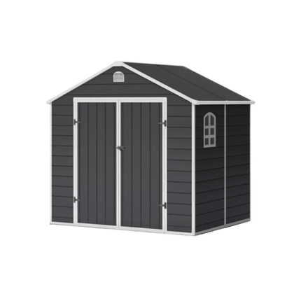 Store More Plastic Shed Store More Lotus Sono Plastic Storage Shed - 8x6 with Foundation Kit 28733 5055280416466