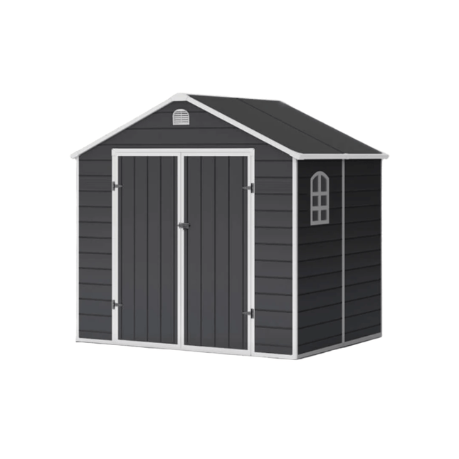 Store More Plastic Shed Store More Lotus Sono Plastic Storage Shed - 8x6 with Foundation Kit 28733 5055280416466