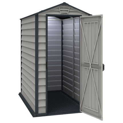 Store More Plastic Shed Store More Saffron Apex Plus 4x6 Vinyl Shed 30443 5055715940061