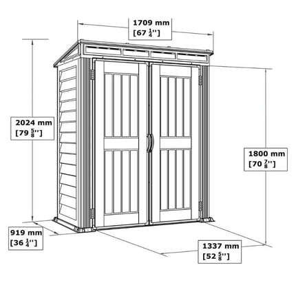 Store More Plastic Shed Store More Saffron Pent Plus 5x3 Vinyl Shed 30442 5055715940078
