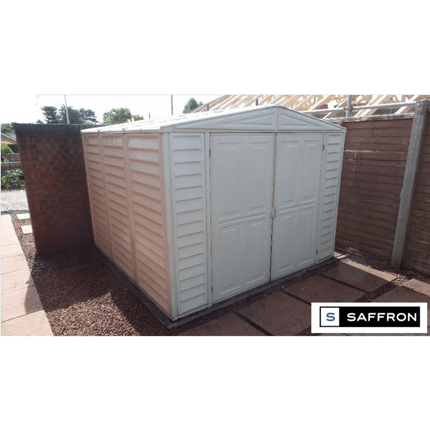 Store More Plastic Sheds Saffron 8x8ft Vinyl Shed with Foundation Kit SAFFRON 8x8 Saffron 8x8ft Vinyl Shed with Foundation Kit 5055715944083