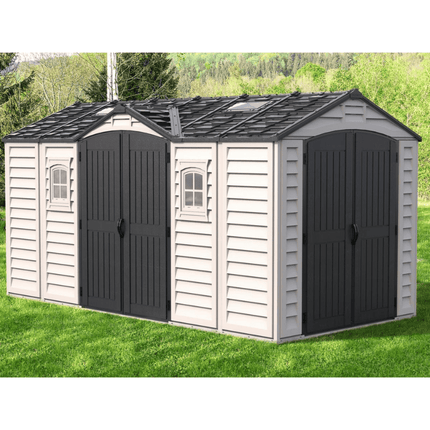Store More Plastic Sheds Saffron Apex Extra 15x8ft Vinyl Shed SAF-15X8-APXE Saffron Apex Extra 15x8ft Vinyl Shed 5055715944038
