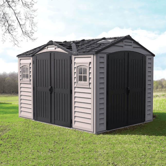 Store More Plastic Sheds Saffron Apex Plus 10.5x8ft Vinyl Shed Saffron-AP-105x8 Saffron Apex Plus 10.5x8ft Vinyl Shed 5055715944052