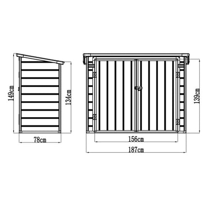 Store More Plastic Storage Jasmine 6x3ft Plastic Storage Unit with Foundation Kit JASMINE 6x3 STORAGE 5055280412925