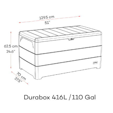 Store More Plastic Storage Saffron Cedargrain Durabox 416 Litre Plastic Storage Box SAFFRON DURABOX Saffron Cedargrain Durabox 416 Litre Plastic Storage Box 5055715942805