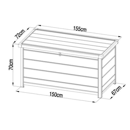 Store More Plastic Storage Store More Lotus Astrum Plastic Garden Storage Box Grey - 5x2 30747 5055280416701