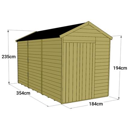 Store More Wooden Shed Store More 12 x 6 Tongue and Groove Pressure Treated Apex Shed Store More 12 x 6 Tongue and Groove Pressure Treated Apex Shed